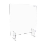 Acrylic Removable Sneeze Guard, Clear Freestanding Protective Shield (various sizes)