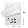 3 MIL 4 3/4" x 6" Quarter Letter Laminating Pouches