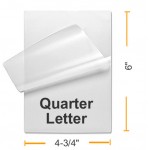 5 MIL 4 3/4" x 6" Quarter Letter Laminating Pouches