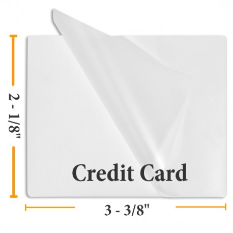 Sticky Back Credit Card Size Laminating Pouches - 5 Mil