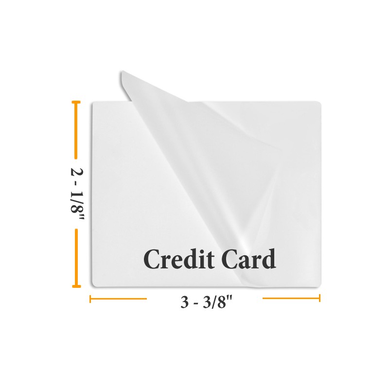 Customcard ltd Self Cold Seal ID Laminating Pouches Pack of 1 Credit Card 54mm x 85mm