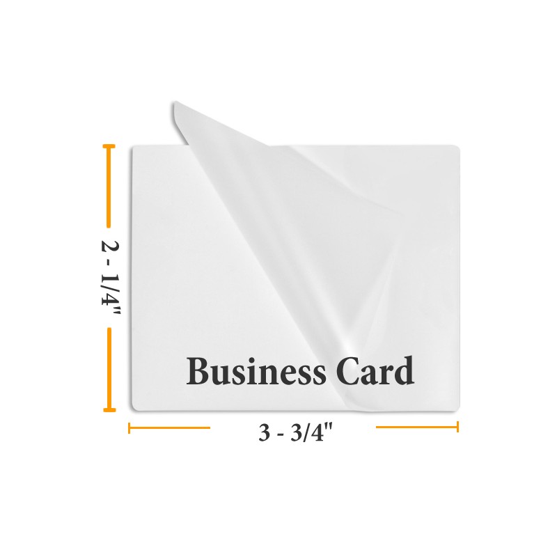 FREE SHIPPING Heat 5 MIL 500 Laminating pouches CREDIT CARD 2-1/8" X 3-3/8" 