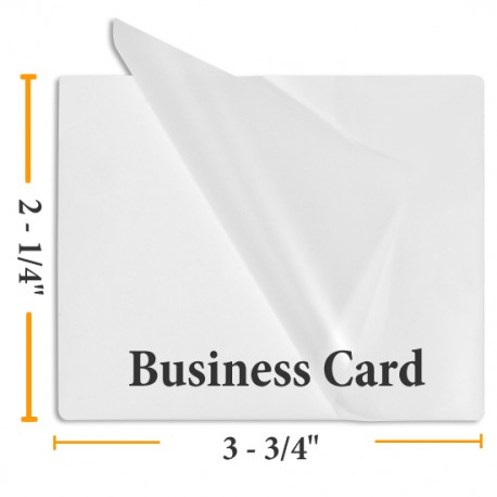 2 1/4 x 3 3/4 MATTE/CLEAR Business Card Laminating Pouches