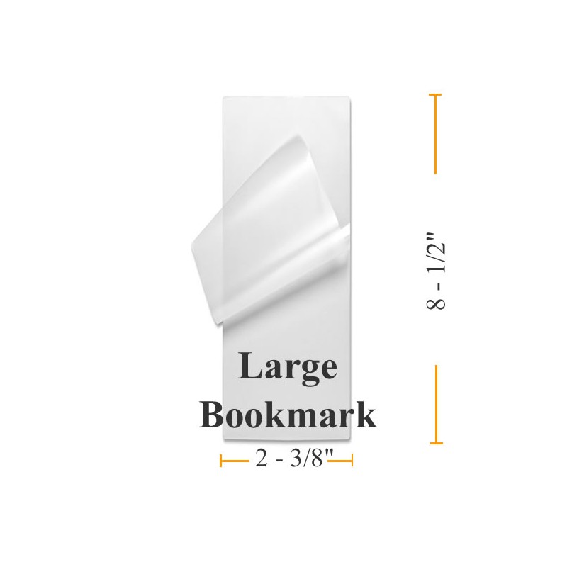 50 Bookmark Small 5 Mil Laminating Pouches Laminator Sleeves 2-1/8 x 6 