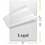9" x 14 1/2" Sticky Back Legal Size Laminating Pouches