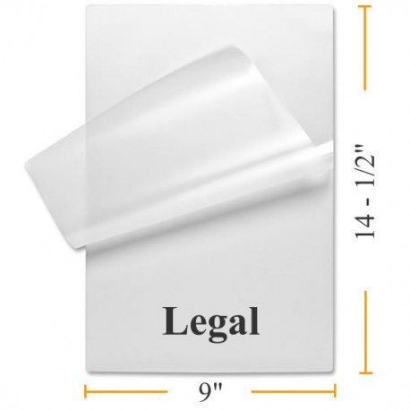 Pack of 24, Self-Adhesive Laminating Sheets, Clear Letter Size (9