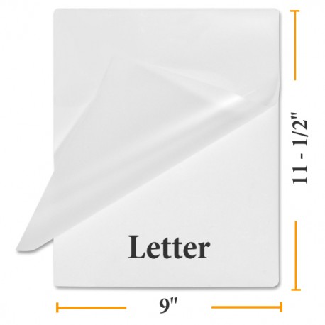 9 x 11 1/2 MATTE/MATTE Letter Size Laminating Pouches