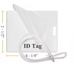 100 Vertical ID Tag with Slot Pouches + Luggage Tag Loops