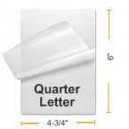 4 3/4" x 6" Quarter Letter Laminating Pouches